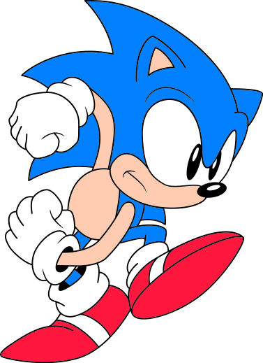 Sonic The Hedgehog Clipart Retro - Classic Sonic Svg (377x519)