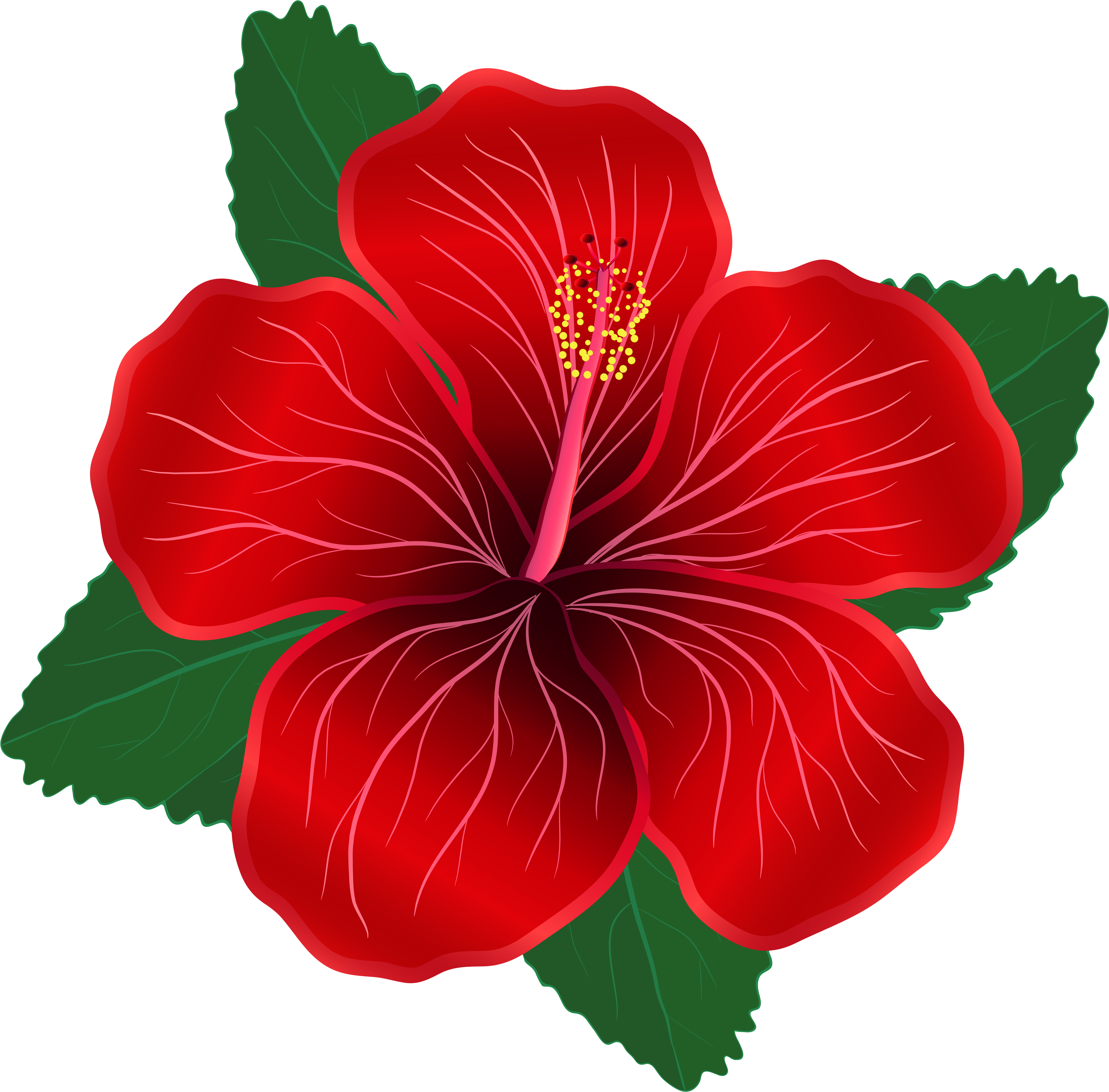Red Flower Clipart - Red Flower Clipart (7395x7300)