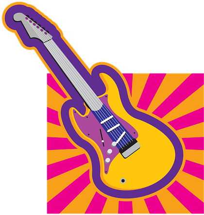 Clipart Retro Guitar Classic People 50s 40s - Guitar (960x654)