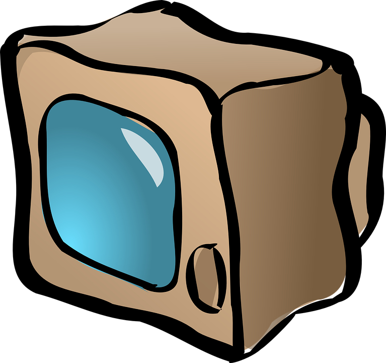 Tv Tube Screen Television Retro Vintage Broadcast - Clip Art (1280x1201)