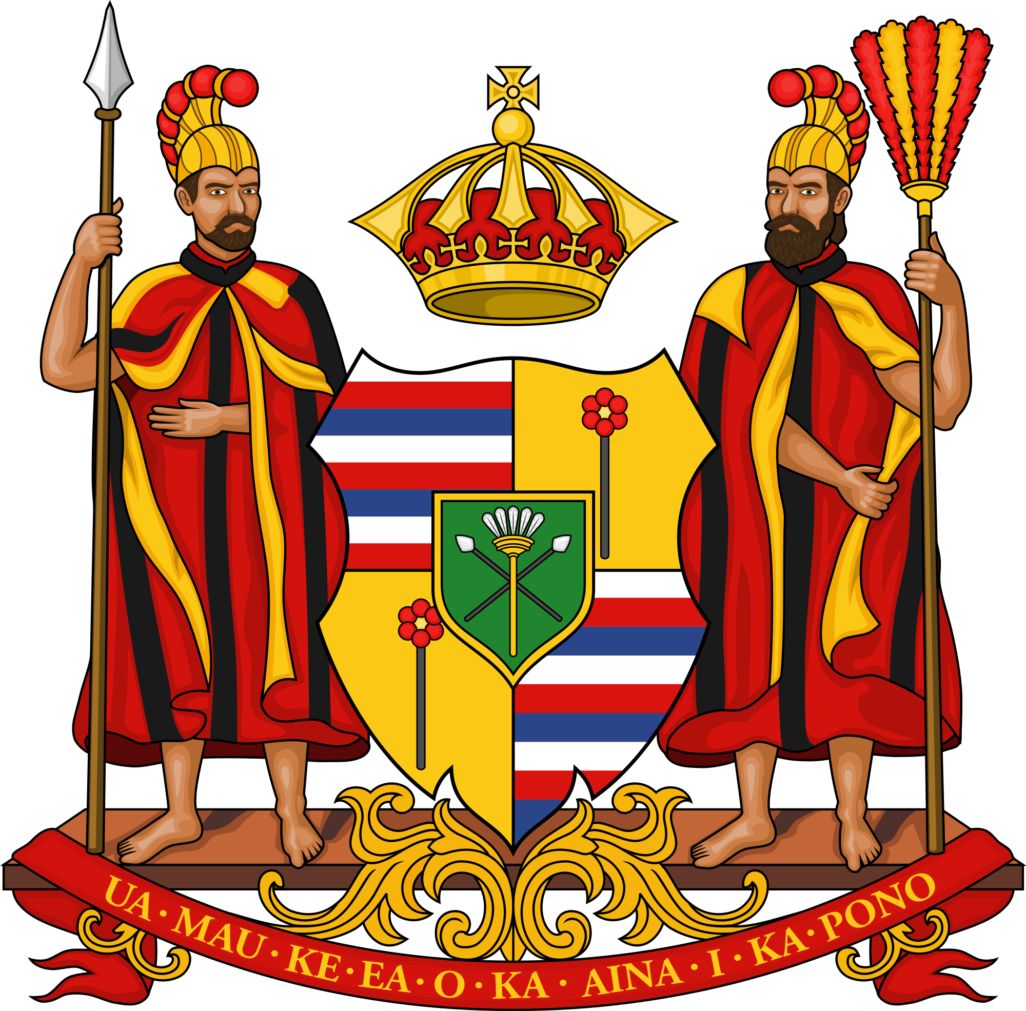 Hawaiian Coat Of Arms And Seal - Hawaii Coat Of Arms (2000x1971)