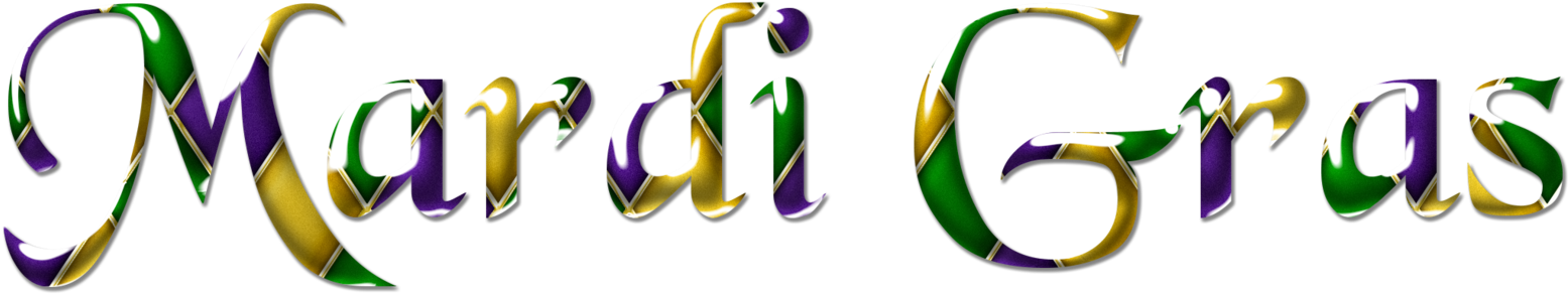 Free Harlequin Pattern 1 Mardi Gras Wordart By Redheadfalcon - Mardi Gras Word Clip Art (1600x434)