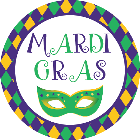 Mardi Gras Napkin Knot - Mardi Gras (450x450)