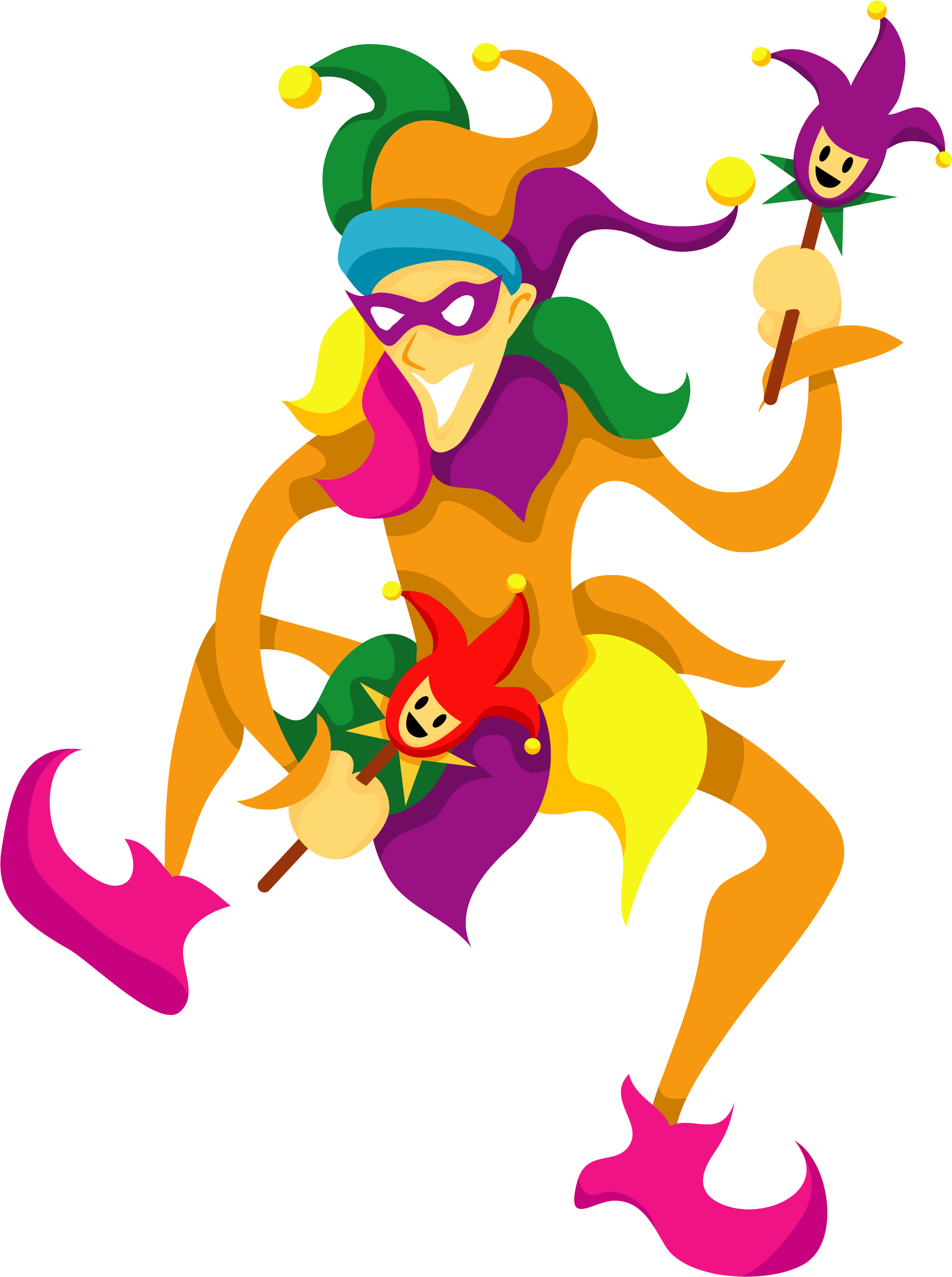 Mardi Gras Jester - Clip Art (2550x3300)