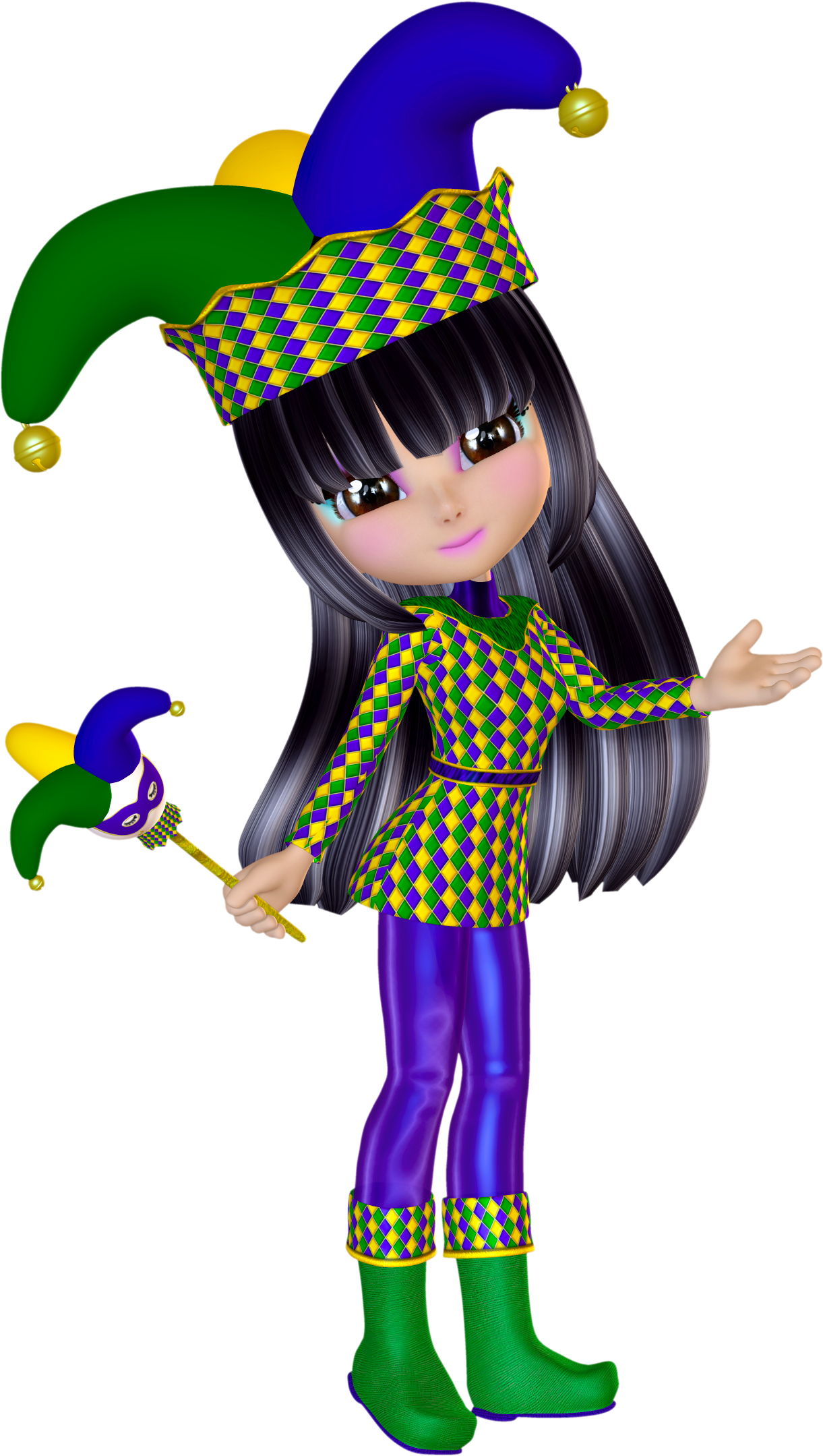Jester Clipart For Mardi Gras Or Other Special Occasions - Mardi Gras Poser Png (1221x2159)