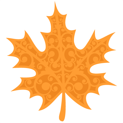 Fall Flourish Leaf Svg Scrapbook Cut File Cute Clipart - Cute Fall Leaf Clipart (432x432)