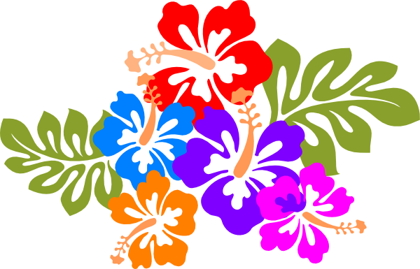 Hawaiian Flower Hawaiian Clipart 6 Hawaii Flower Hibiscus - Hawaiian Luau Clip Art (600x385)