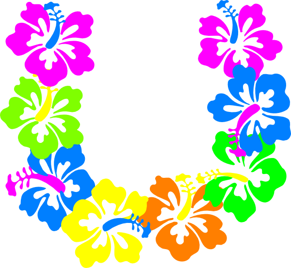 Hawaii Clipart Lei - Flower Lei Clip Art (600x553)