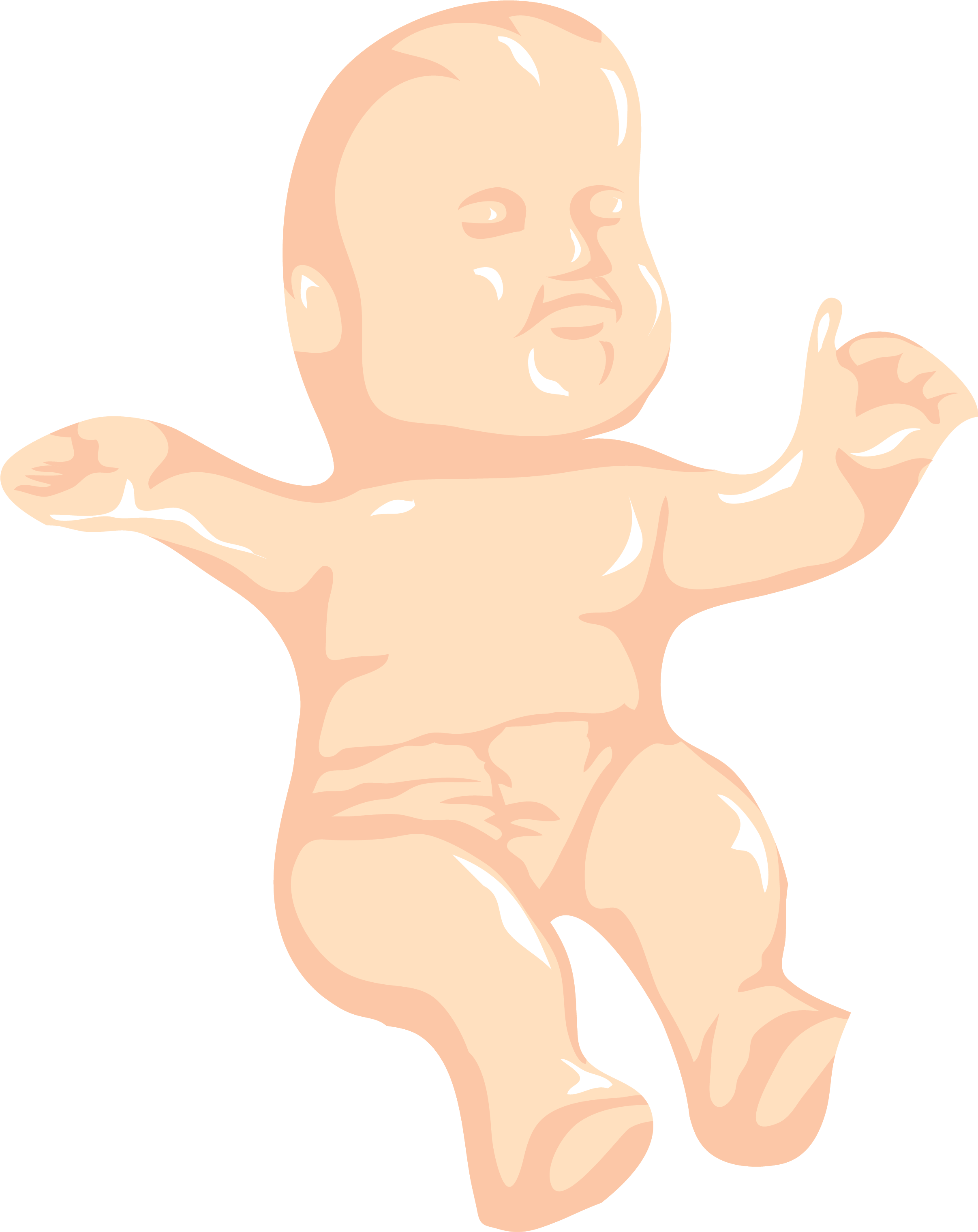Mardi Gras King Cake Baby - King Cake Baby Clipart (2550x3300)