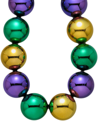 Mardi Gras Beads Clip Art - Transparent Mardi Gras Beads (322x400)