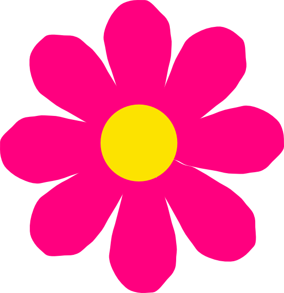 Flower Pink Clip Art (582x599)