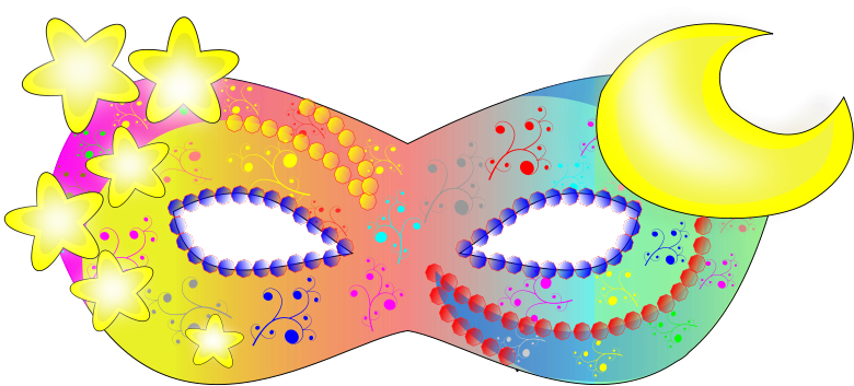 Masquerade Masks Images Clipart - Cute Mask Clipart (800x414)