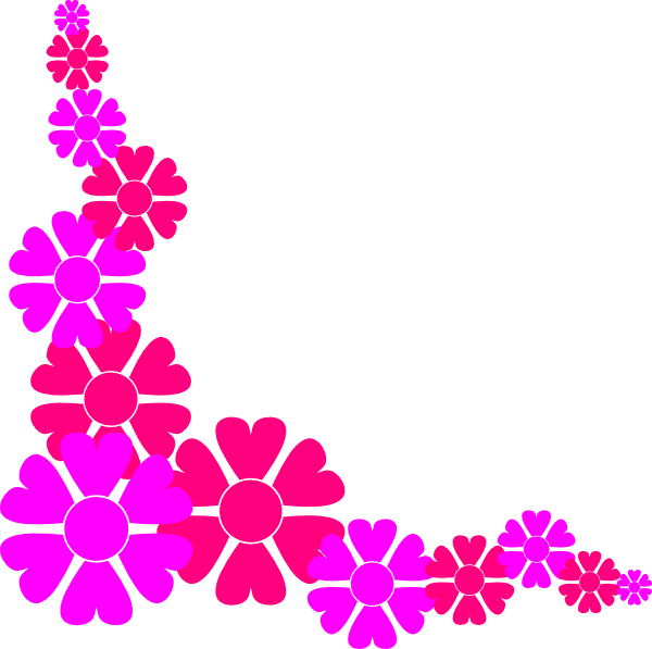 Hawaii Clipart Floral Corner Borders - Clip Arts Flowers Border (600x597)