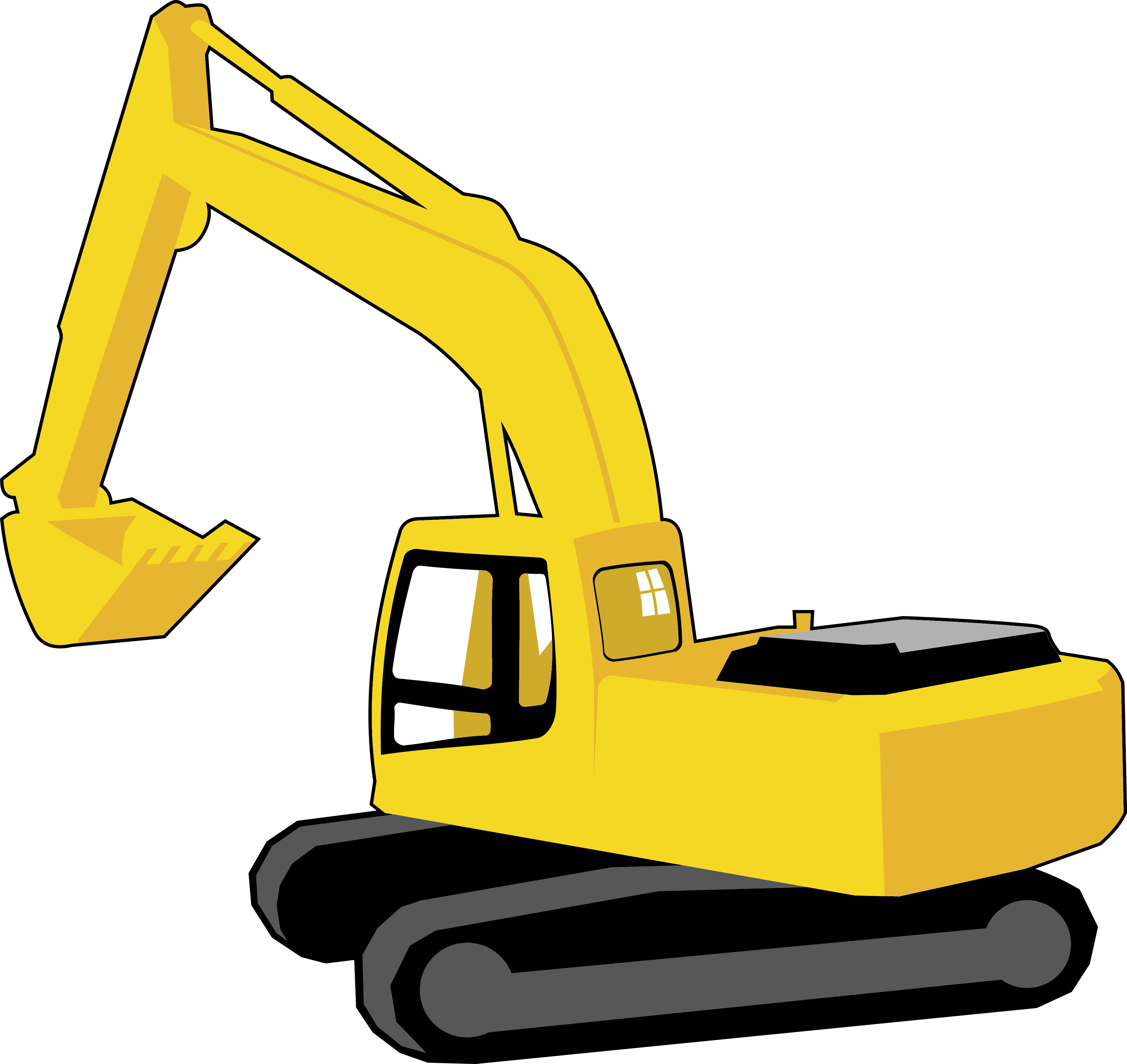 Excavator Graphic Arts Clip Art - Excavator Clipart (3844x3628)
