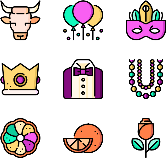 Mardi Gras - Mardi Gras Icons (600x564)