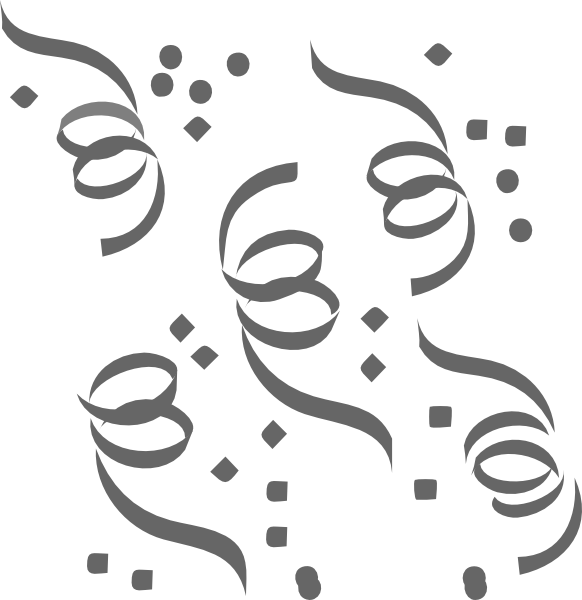 Confetti Clip Art At Vector Clip Art Online - Black And White Confetti Clipart (582x600)