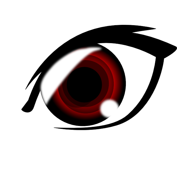 Vampire Anime Eye Png Clip Art - Red Eye (600x575)