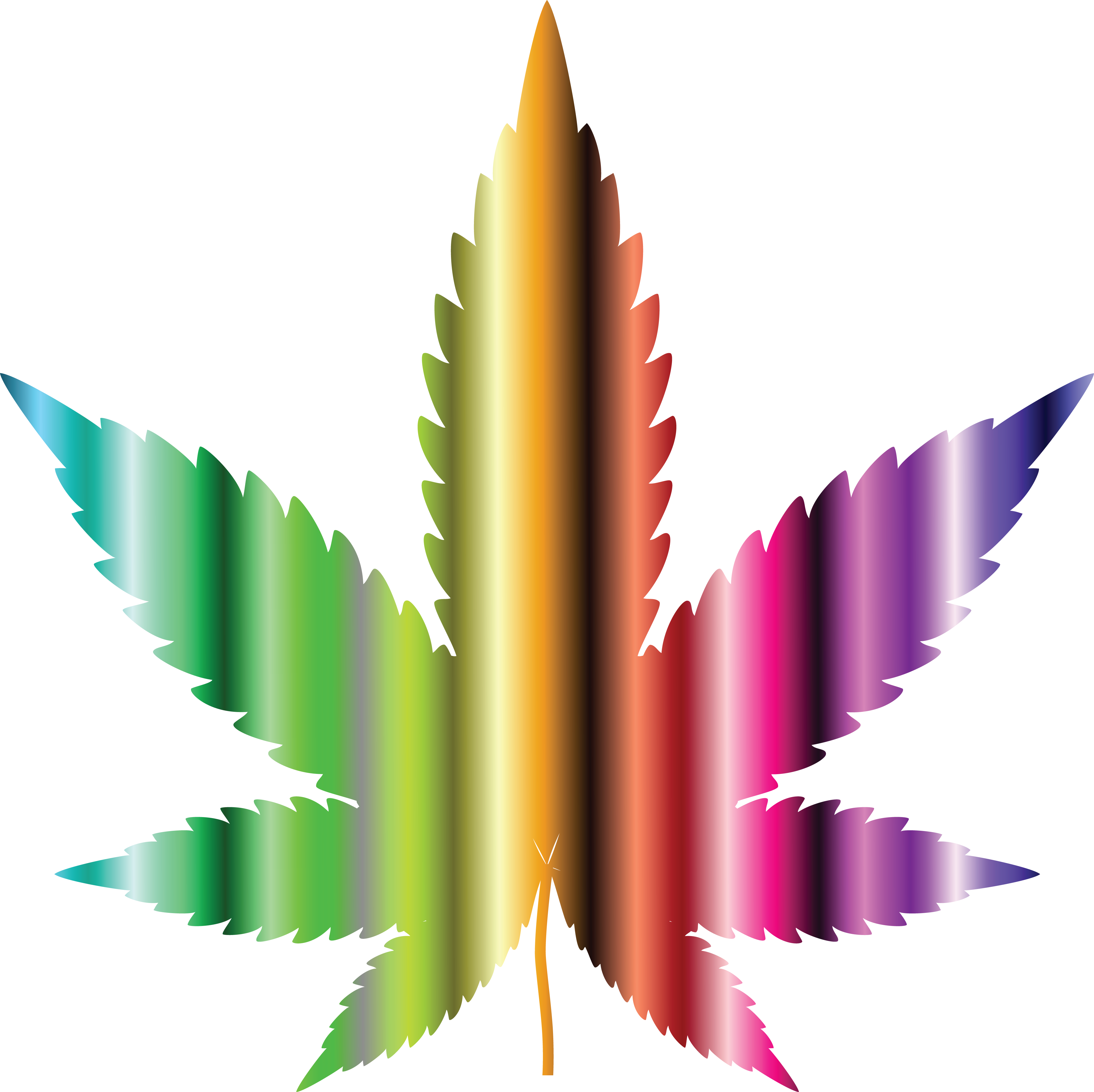 Free Clipart Of A Colorful Psychedelic Pot Leaf - Psychedelic Png (4000x3992)