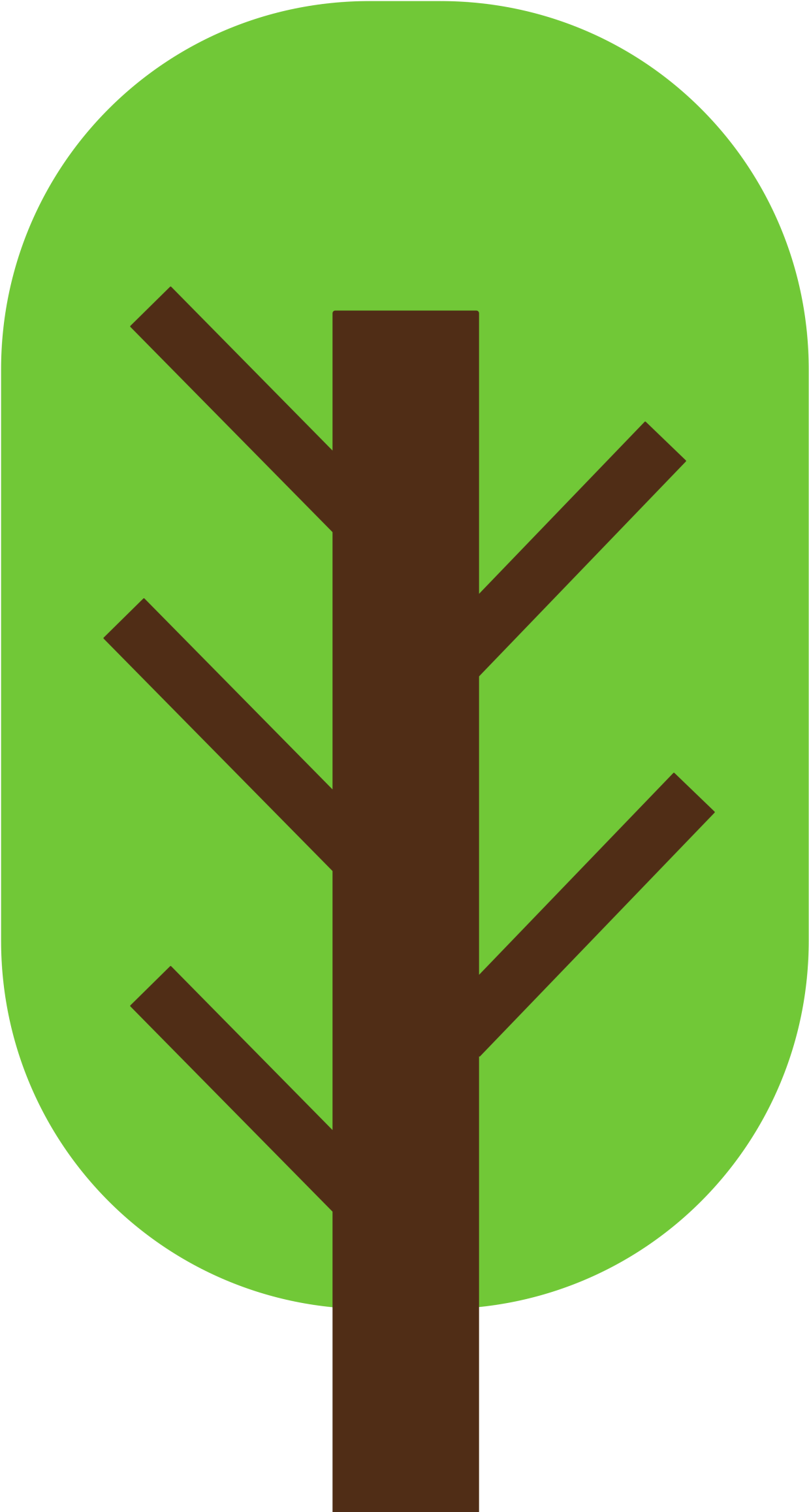 Tree 2 Color Squarish And Geometric - 2 Color (2400x2400)