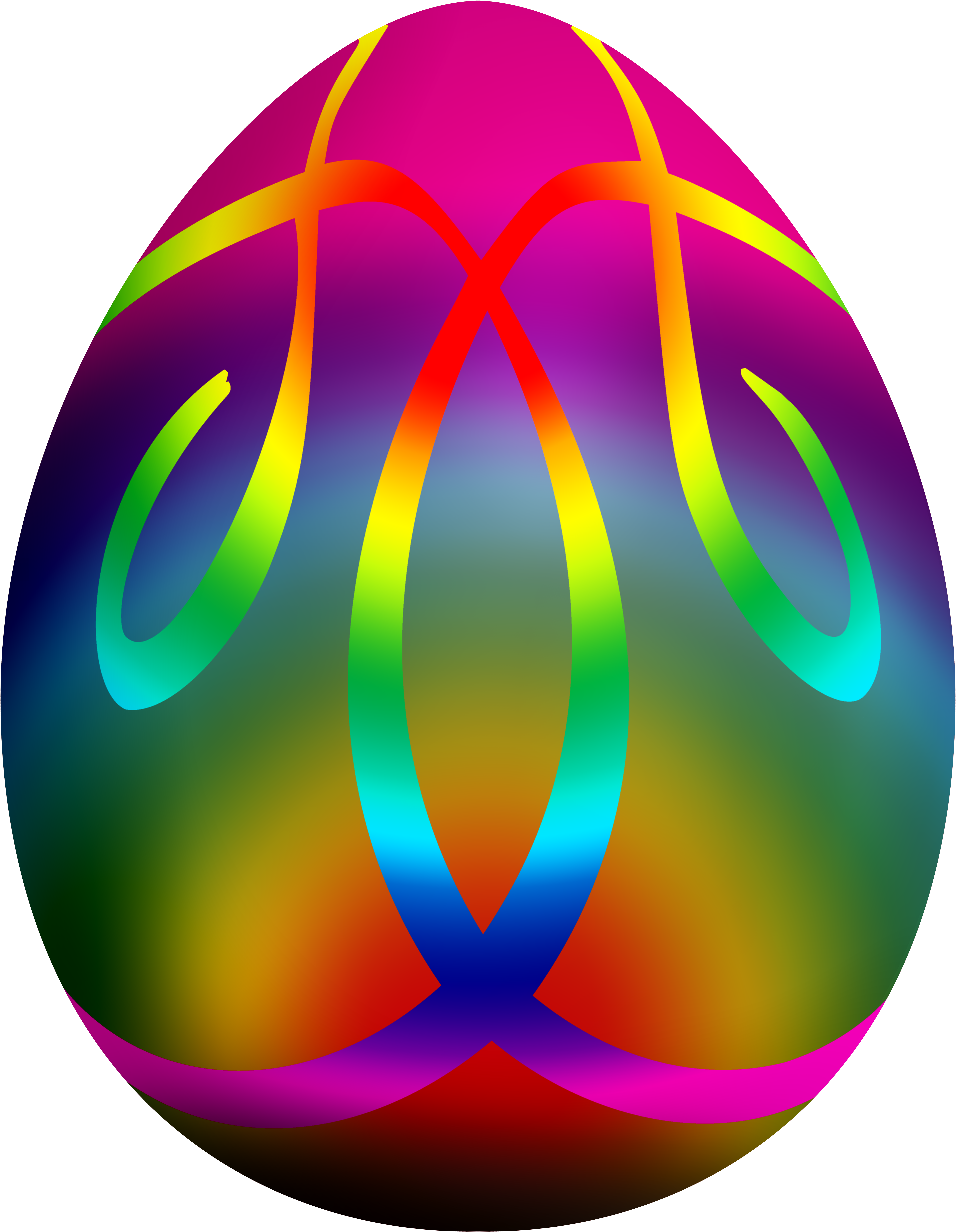 Colorful Easter Egg Png Clip Art - Clip Art (3879x5000)