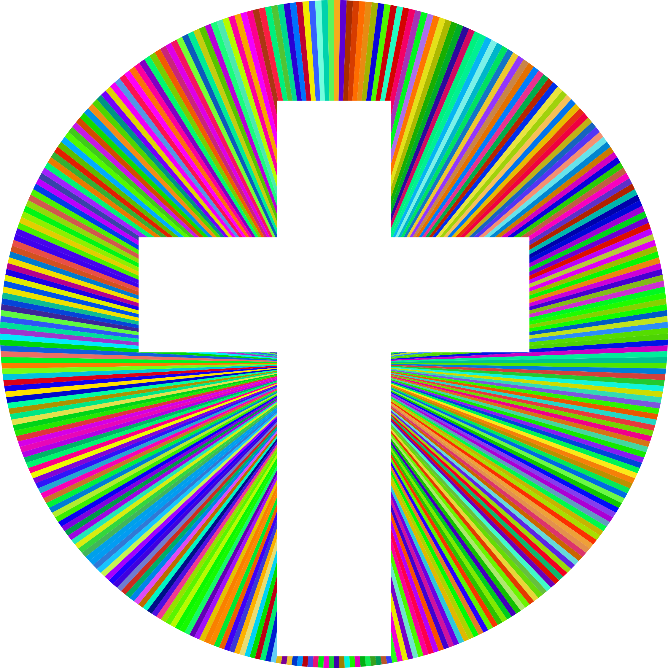 Cross Picture Clipart Prismatic Cross Halo Png - Cross Clip Art Colorful (2252x2252)