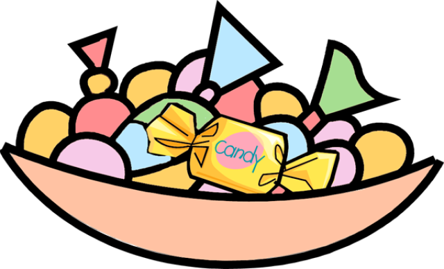Candy Tray Cliparts - Sweet Clipart Png (640x388)