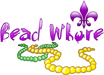 Mardi Gras Bead Whore - Mardi Gras Bead Whore Picture Ornament (400x324)