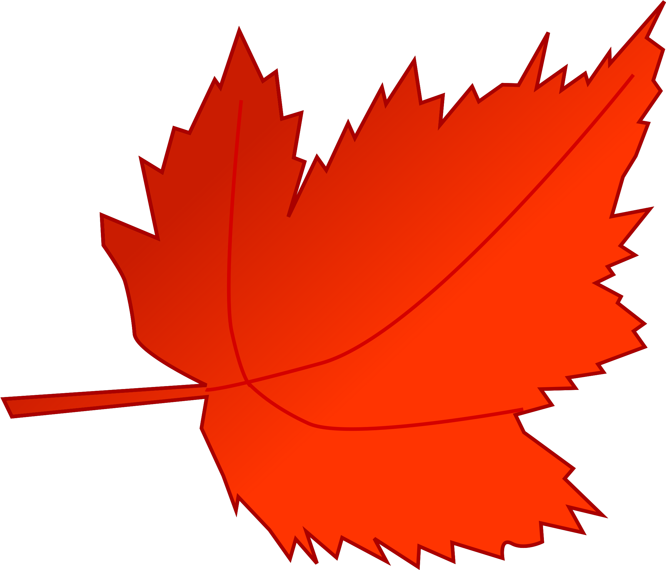 Leaves Clipart Big Leaf - Fall Leaf Clip Art (2400x2196)