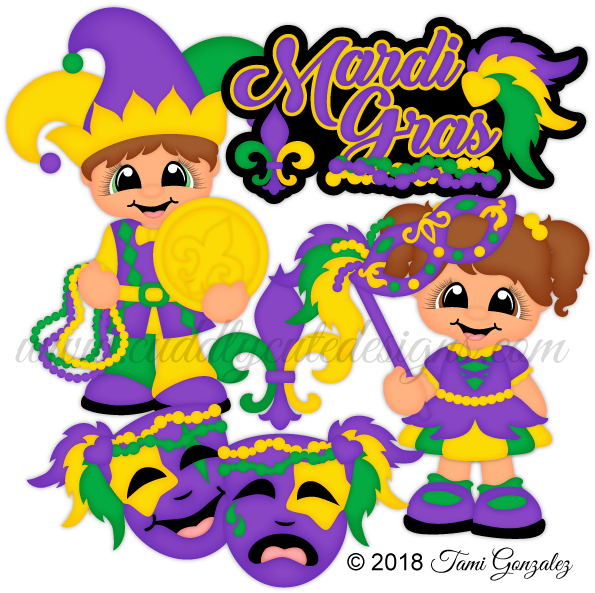 Mardi Gras Cuties - Mardi Gras (600x600)