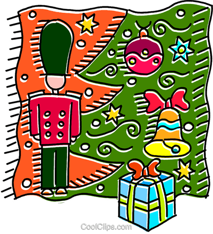 Toy Soldier Under The Christmas Tree Royalty Free Vector - Clip Art (436x480)