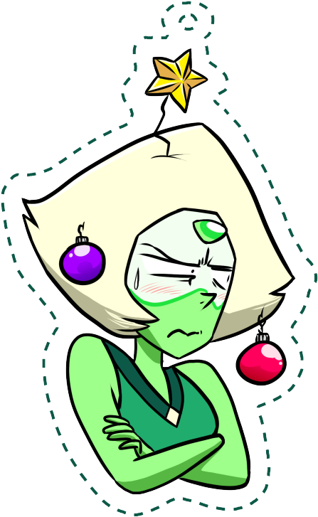 Christmas Light Clipart Transparent Background - Steven Universe Peridot Christmas Tree (498x750)