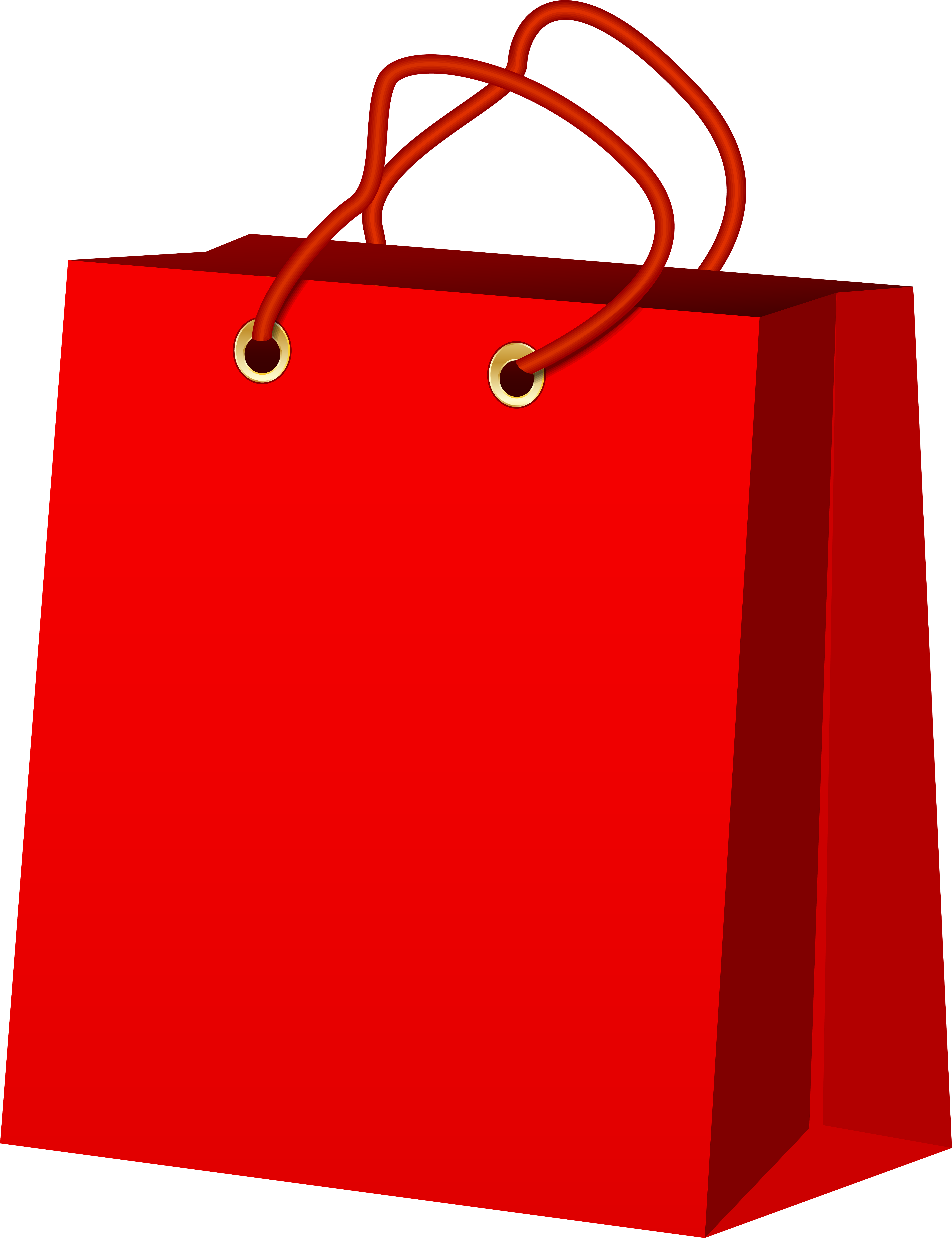 Red Gift Bag Png Clip Art - Red Gift Bag Png Clip Art (6191x8000)
