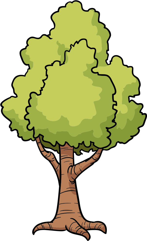 Cartoon Tree Drawing Clip Art - Cartoon Tree Drawing Clip Art (1000x1000)