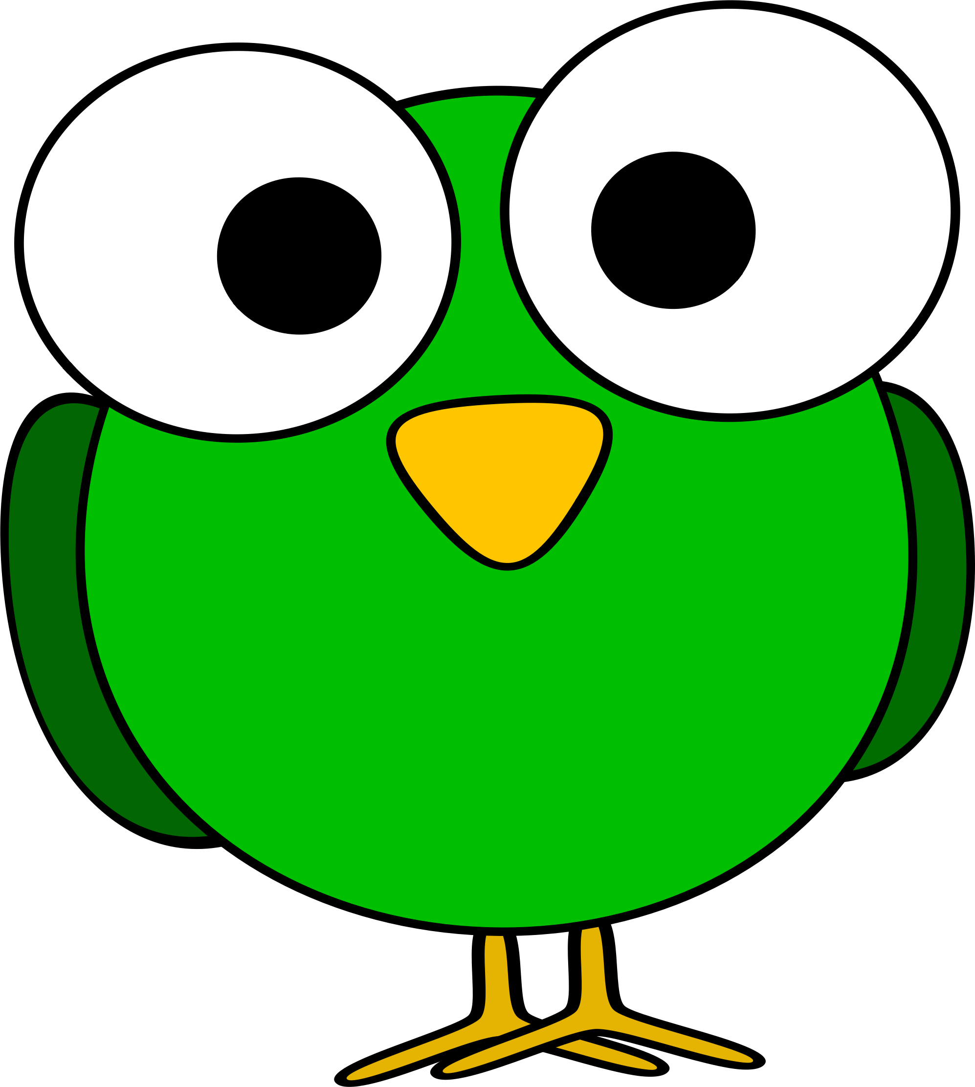 Clip Art Bird Head Clipart Free Download Best On - Cartoon With Big Eyes (1994x2224)