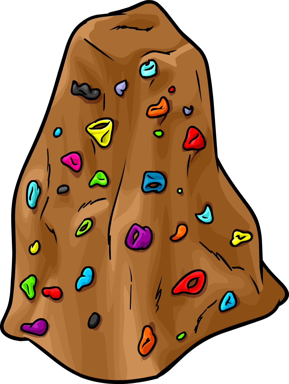 Climbing Wall - Rock Climbing Wall Clipart (988x1312)