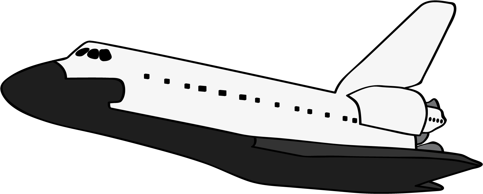 Airplane Landing Animated Gif Airplane Jet Cartoon - Space Shuttle Black And White (1817x803)
