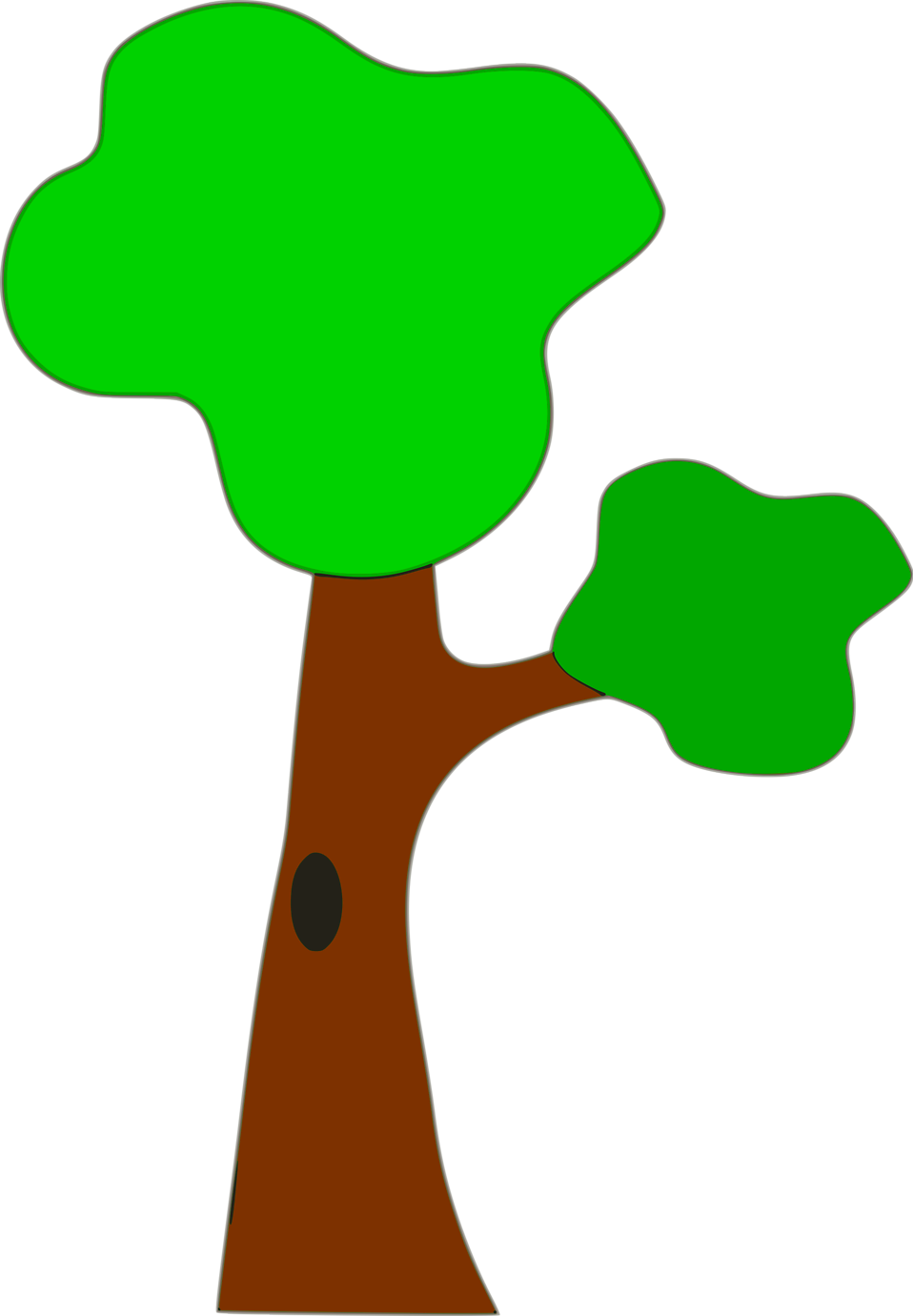 Tree Clip Art Beech - Cartoon Tree With Branch (958x1381)