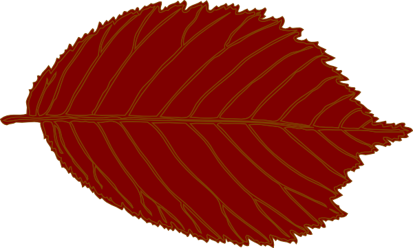 Brown Leaf Clip Art (600x361)