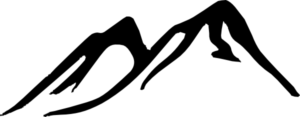 Mountain Line Art - Mountain Clipart (600x234)
