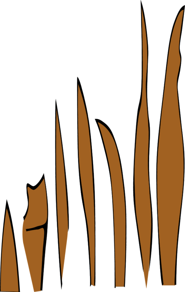 Large Grass Blades And Clumps - Clip Art (600x944)