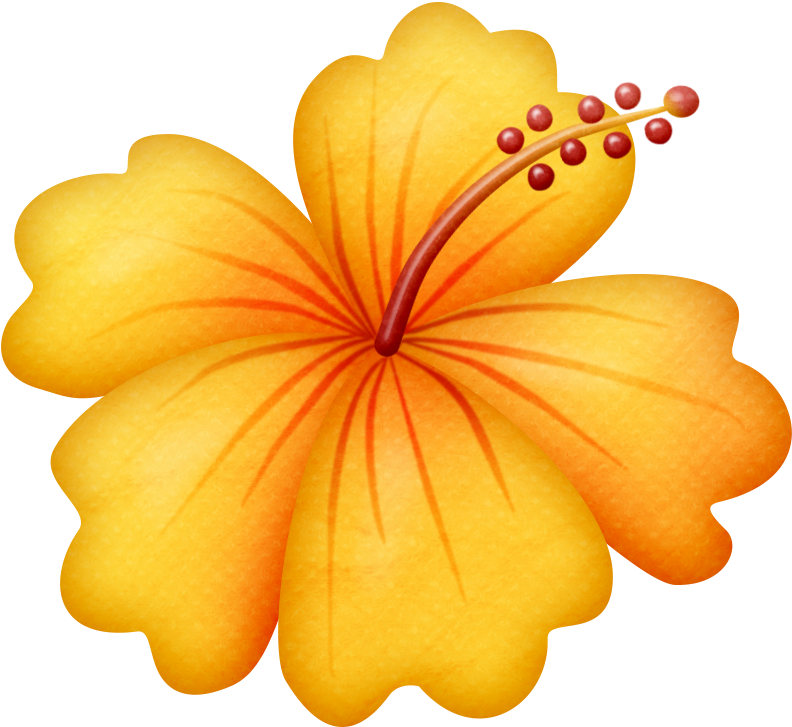 Ladylony Альбом «скрап-наборы / Beach Girls» На Яндекс - Clip Art Hawaiian Flowers (810x750)