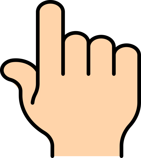 Pointer Finger Clip Art - Pointing Finger Clipart Png (534x600)