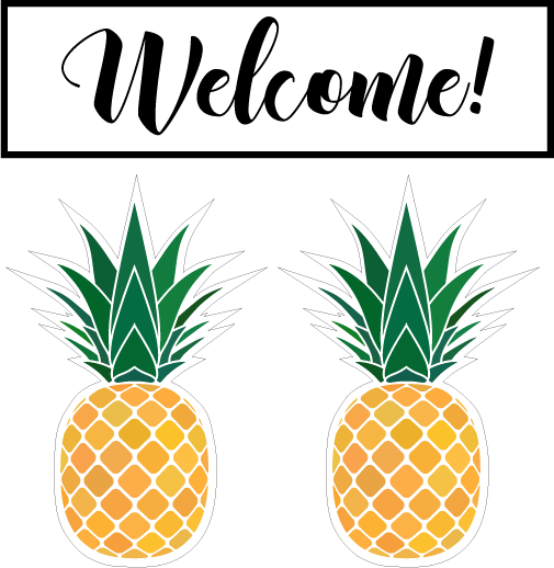 If You'd Prefer To Print And Cut On Your Cricut, - Pineapple Symbol (505x518)