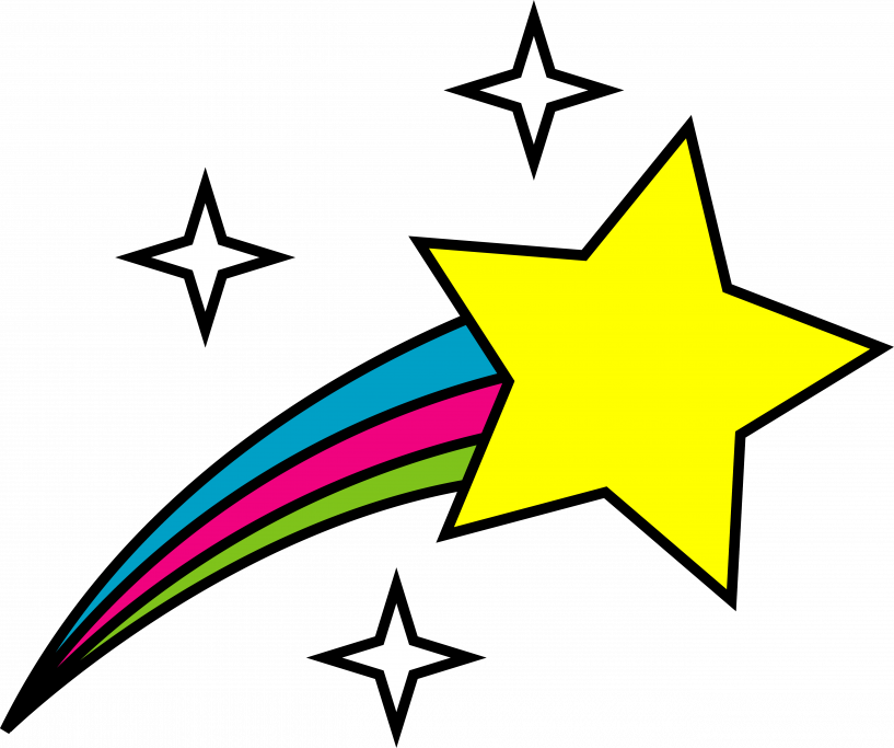 Shooting Stars Clip Art (817x683)