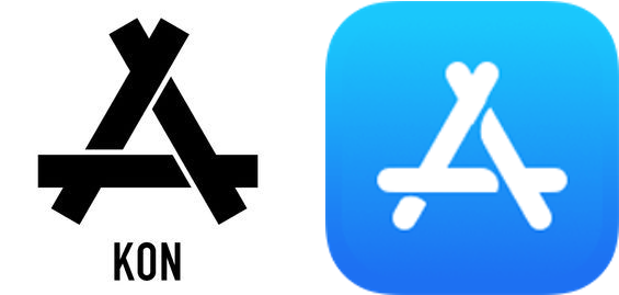 Kon Logo Vs - Apple App Store Logo (590x268)