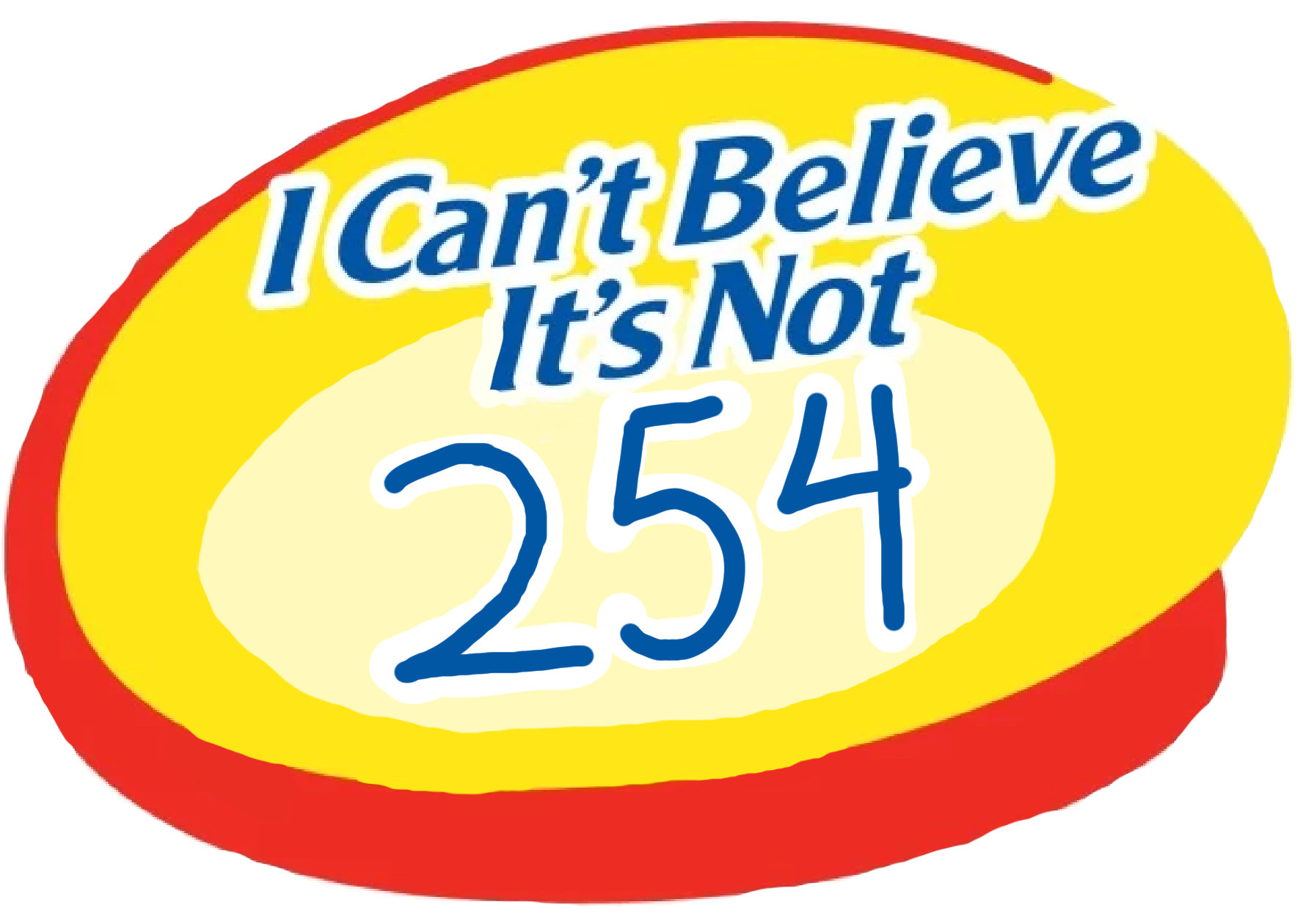 Our Team Number Is 253 - Can T Believe It's Not Butter Logo (1800x1260)