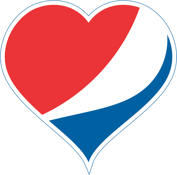 Pepsi Clipart Cartoon - Pepsi Logo Heart (750x727)