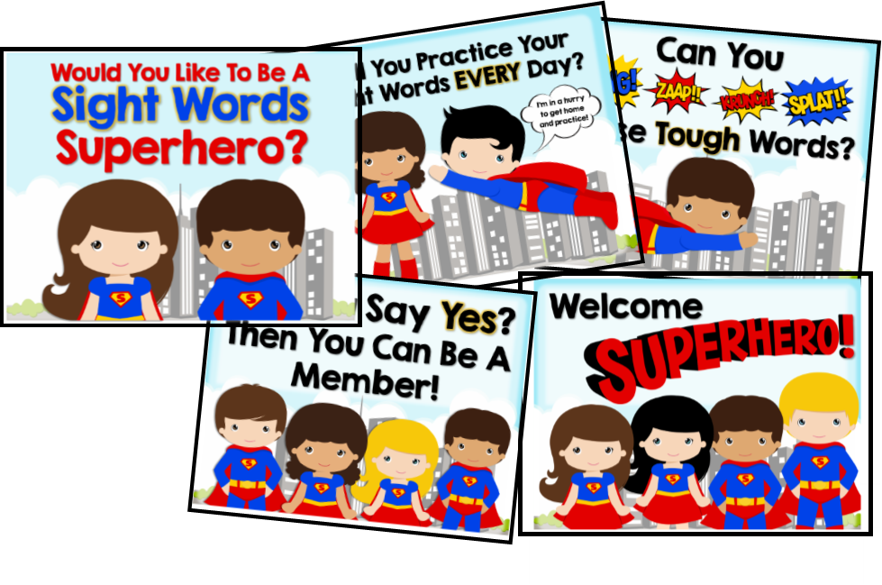 Woo Hoo Sight Word Superheroes Mrs - Cartoon (979x649)