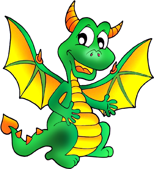 Cute Cartoon Dragon Clip Art - Dragon Clipart (600x600)