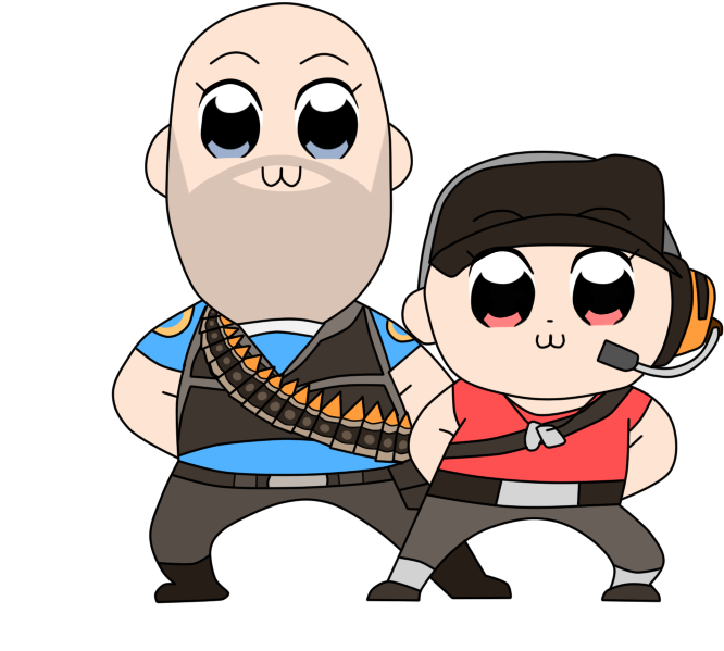 Pop Team Epicartwork - Pop Team Fortress 2 (750x700)